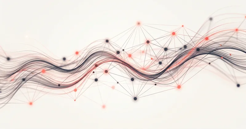 Abstract visualization of AI and machine learning networks representing artificial intelligence investment trends and technology strategy.